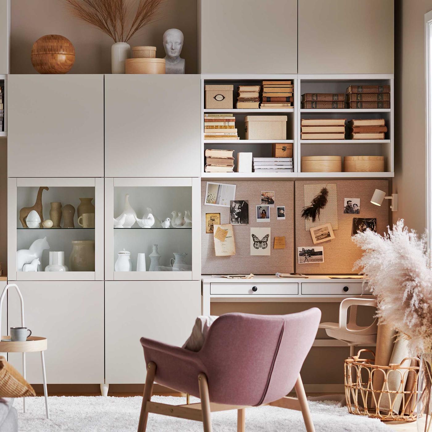 Ideas for the have-it-all storage wall.