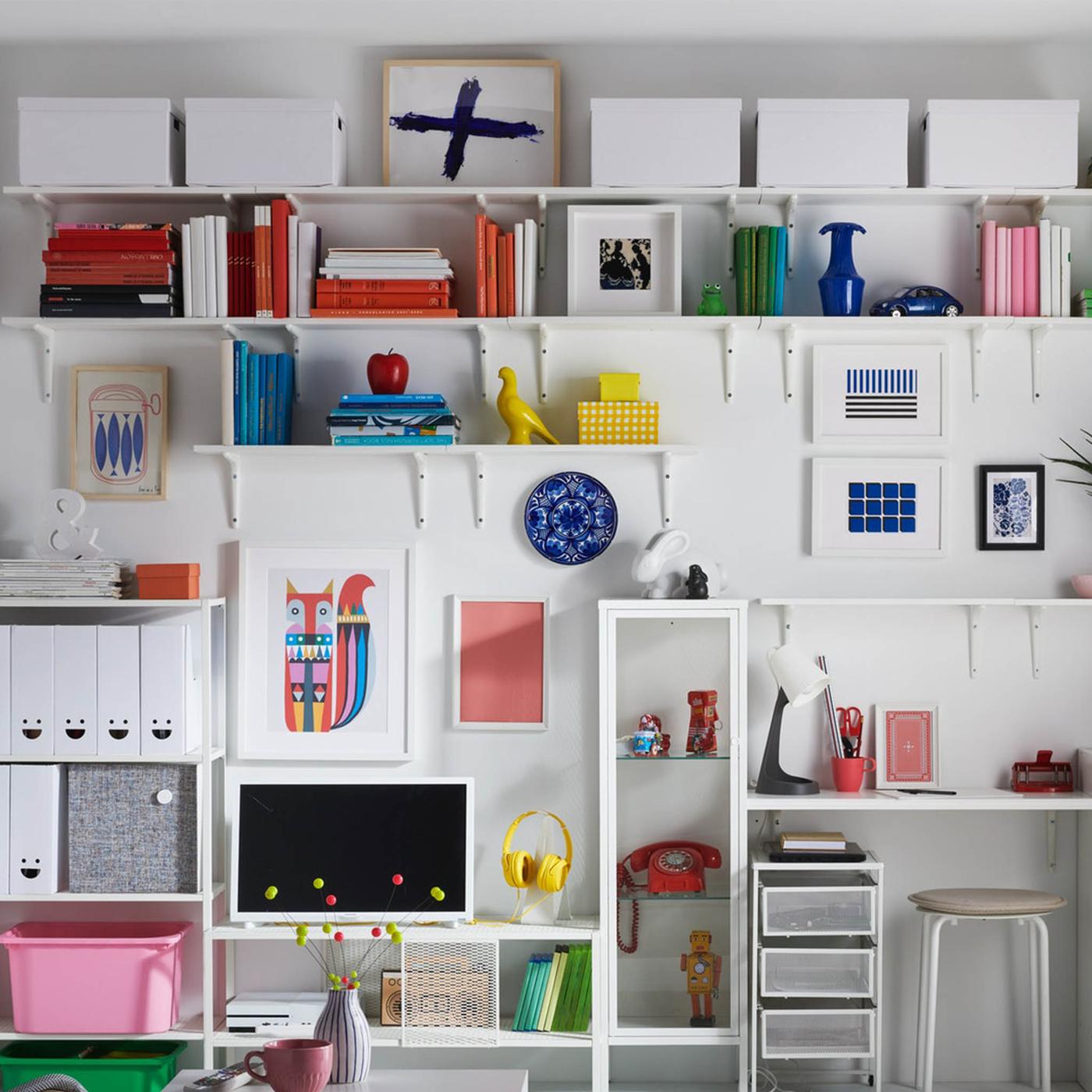 Ideas for wall to wall makes room for it all.