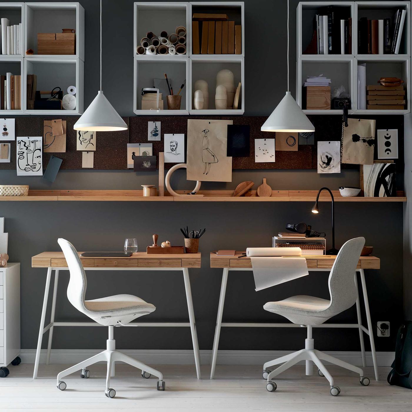 Ideas fora  smart, small home workspace in the hallway.