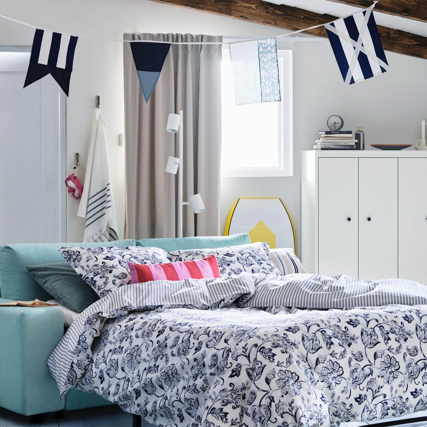 Ideas to boost your bedrooom with fresh textiles.