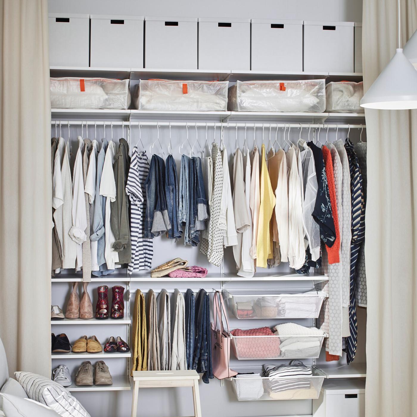 Ideas to organize your closet with IKEA wardrobe ideas