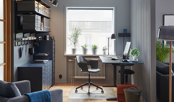 Idee 3 - Wohnzimmer vom Home Office abtrennen
