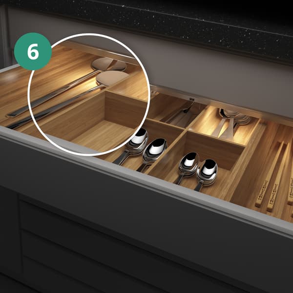 IKEA 이케아 식기 서랍 속 주방 조명 