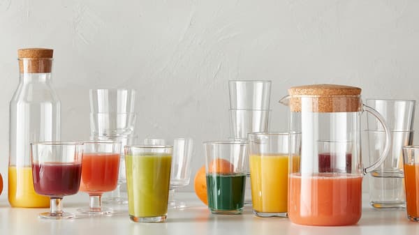 IKEA 365+ glassware series with juice