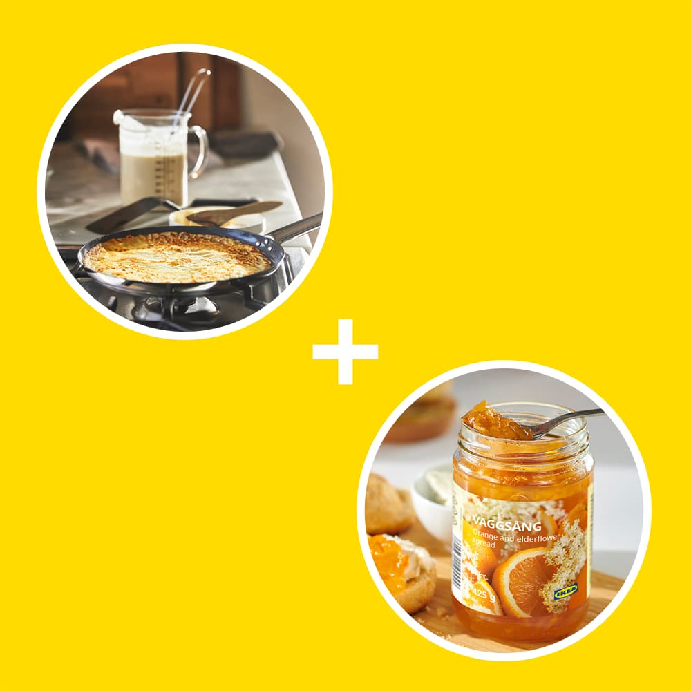 IKEA 365+ Palacsintasütő, rozsdamentes/tapadásmentes bevonat, 24 cm és VAGGSÅNG
Narancsos-bodzás krém, 425 gr