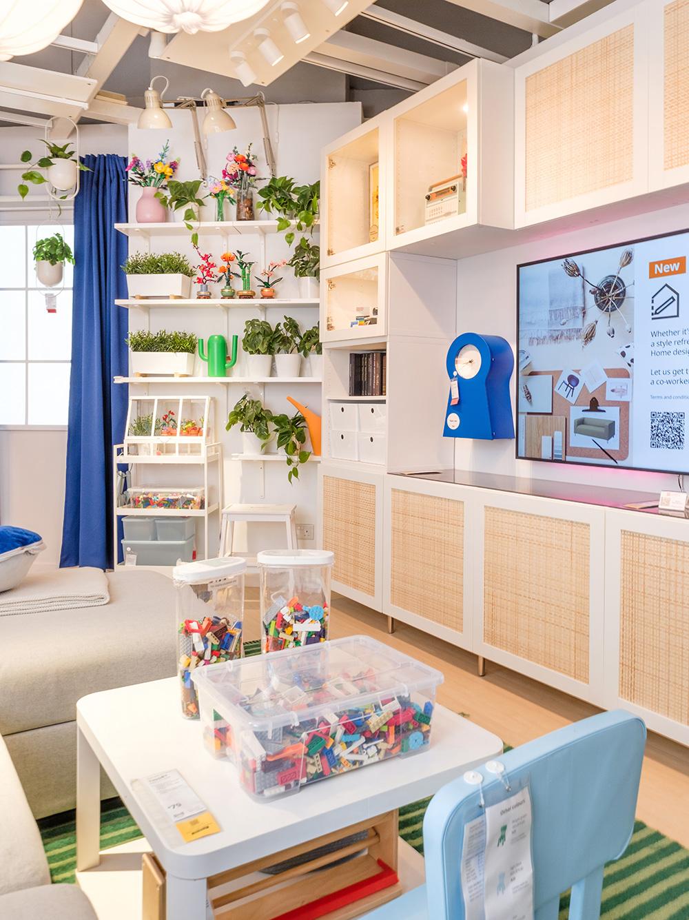 IKEA ALEXANDRA X LEGO in living room setting