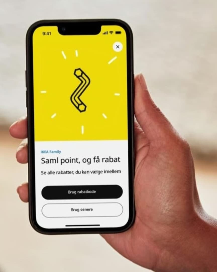 IKEA appen vises på en smartphone