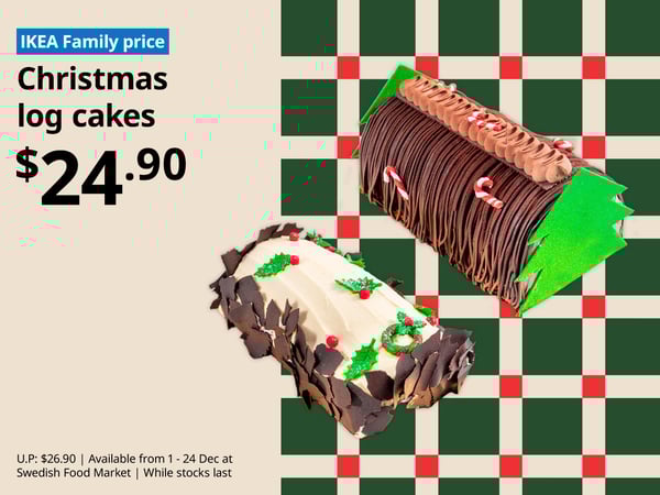 IKEA Christmas log cakes