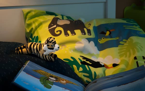 IKEA DJUNGELSKOG quilt cover and pillowcase