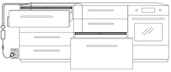IKEA drawer lighting installation guide.