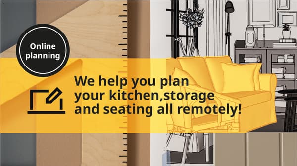 IKEA Egypt will help you plan your kitchen, storage & seating all remotely