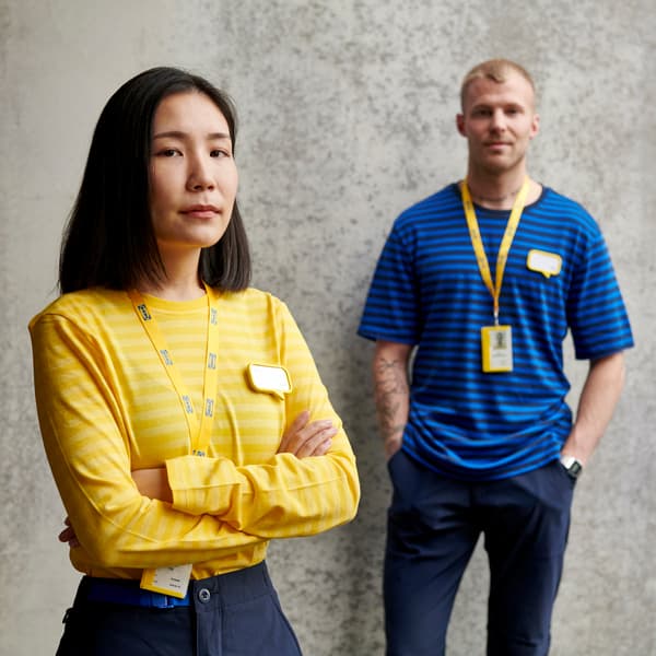 IKEA employees standing next to each other.