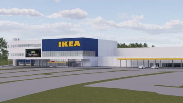 IKEA Espoon tavaratalo havainnekuvassa.