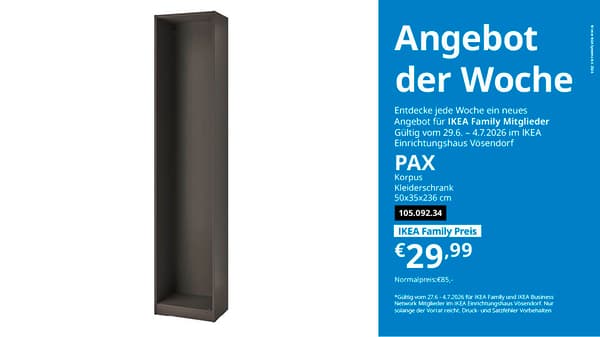 IKEA Family Angebot der Woche bei IKEA Vösendorf gültig vom 29.6. - 4.7.2026