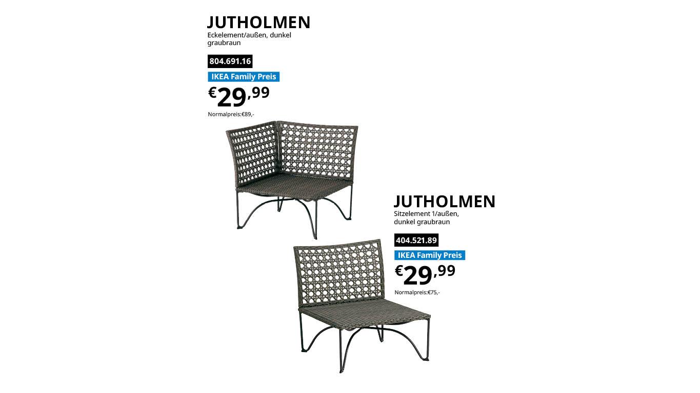 Zur JUTHOLMEN Loungemöbel Serie