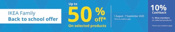 IKEA Family Back to school offer 