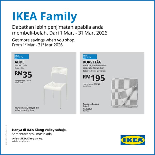 IKEA Family deals this March 2026 at IKEA Cheras