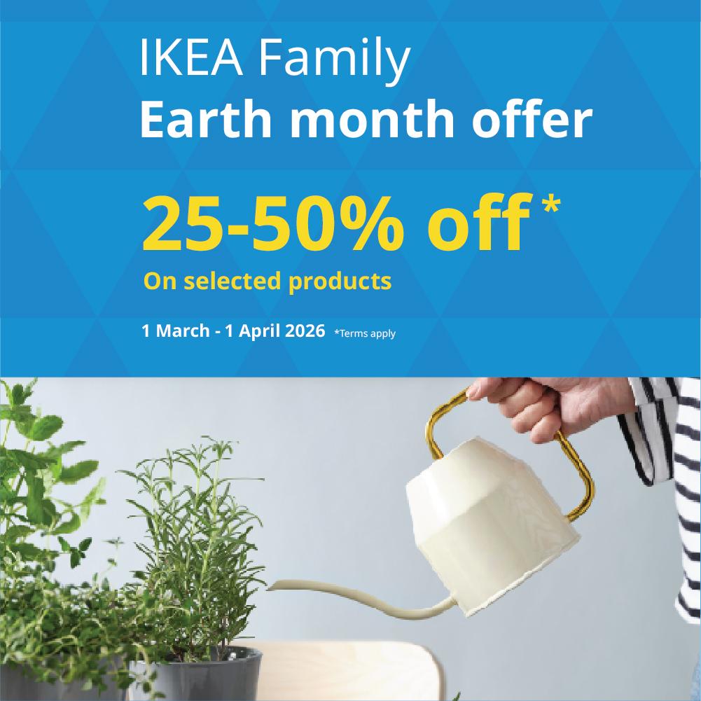 IKEA Family earth month offer 25-50% off 