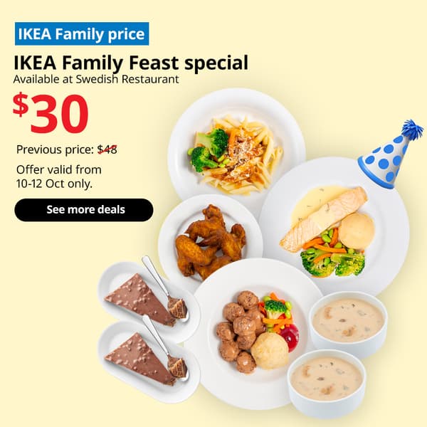 IKEA Family Feast special menu at Swedish Restaurant, $30