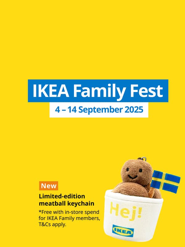 IKEA Family Fest. 4 - 14 September 2025. IKEA Singapore, 9.9 IKEA SALE shopping. IKEA Meatball keychain with NEW tag.