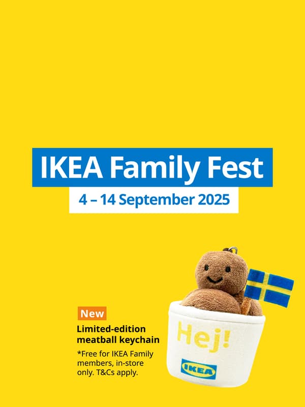 IKEA Family Fest. 4 - 14 September 2025. IKEA Singapore, 9.9 IKEA SALE shopping. IKEA Meatball keychain with NEW tag.