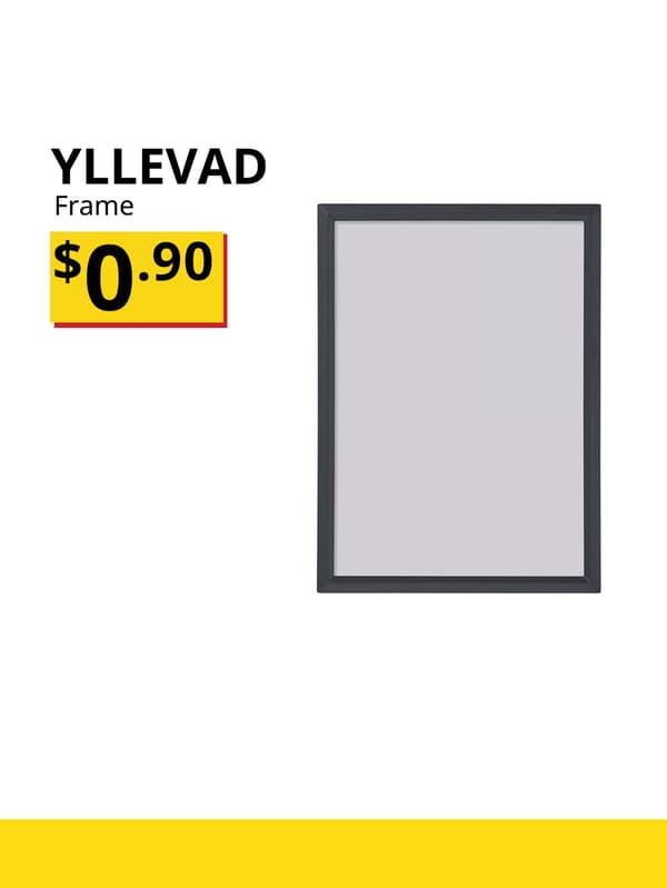 IKEA Family Fest, IKEA 9.9 SALE. Black YLLEVAD photo frame, 90 cents.