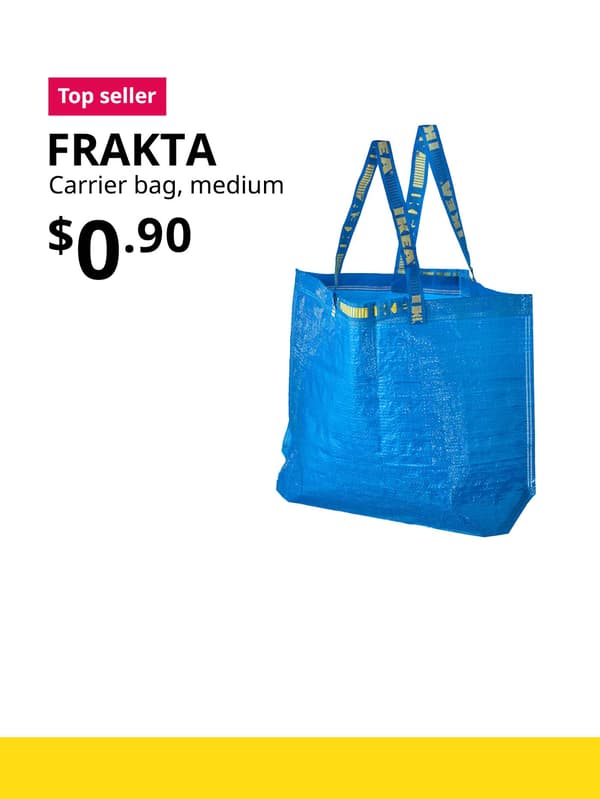 IKEA Family Fest, IKEA 9.9 SALE. Blue FRAKTA bag, 90 cents.