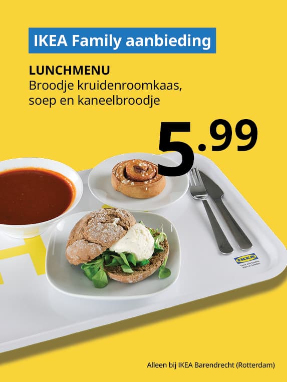 IKEA Family lunch aanbieding, nu voor 5.99