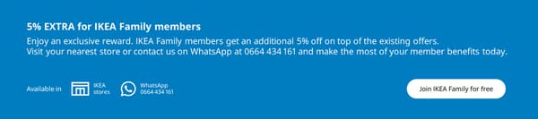 IKEA Family members save an extra 5% in-store