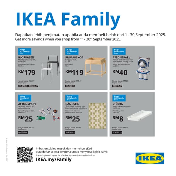 IKEA Family offer at IKEA Tebrau