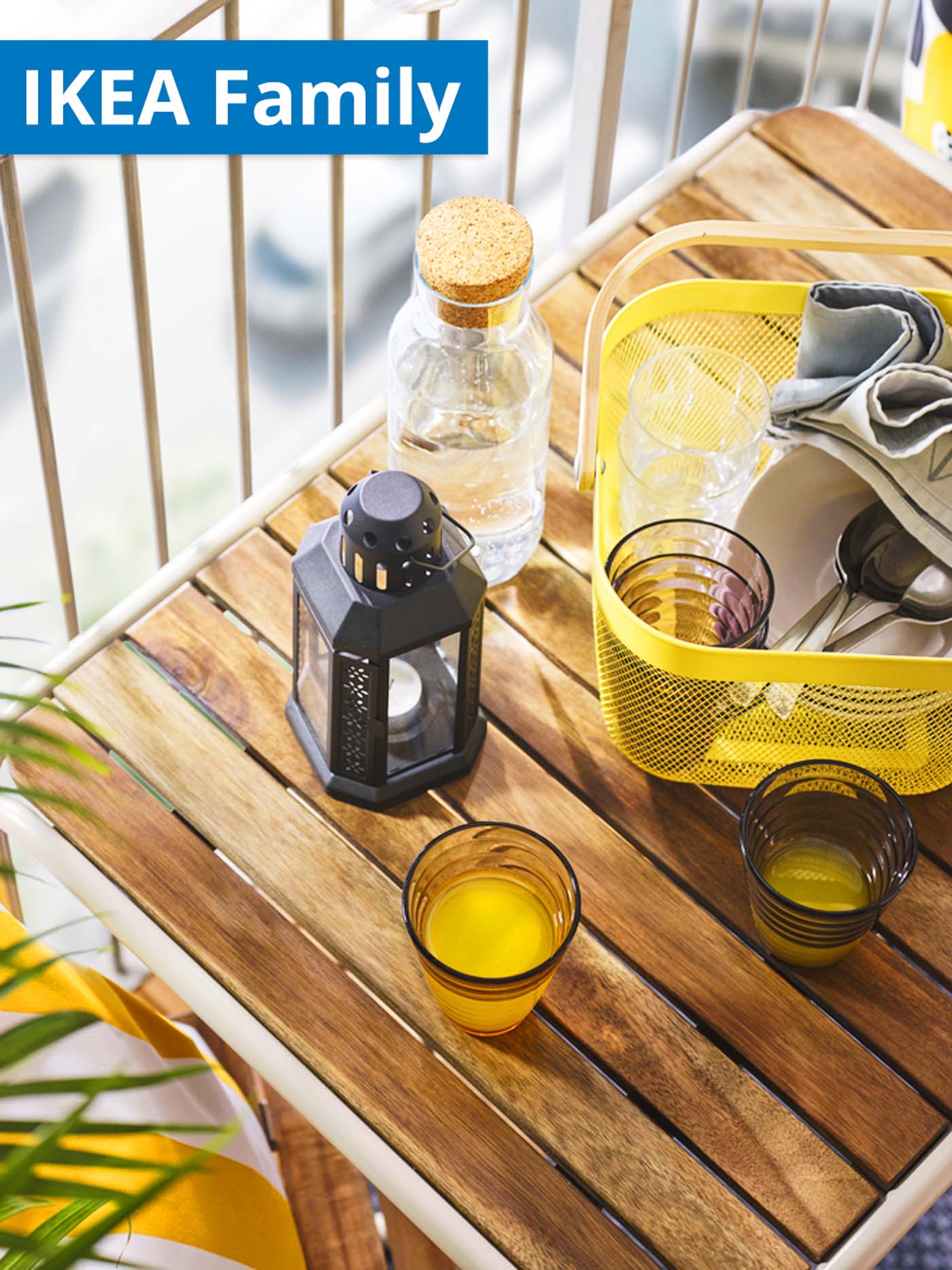 IKEA Family offer. FURUON outdoor table at balcony/patio.