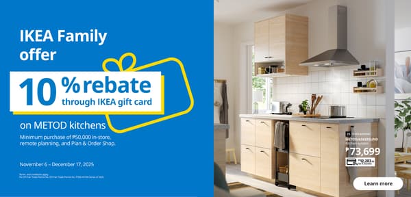 IKEA Family Offer: METOD 10% rebate