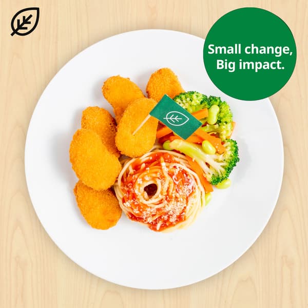 IKEA Family offer on Plant-based pieces with organic spaghetti with tomato sauce