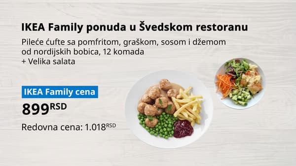 IKEA Family ponuda u Švedskom restoranu