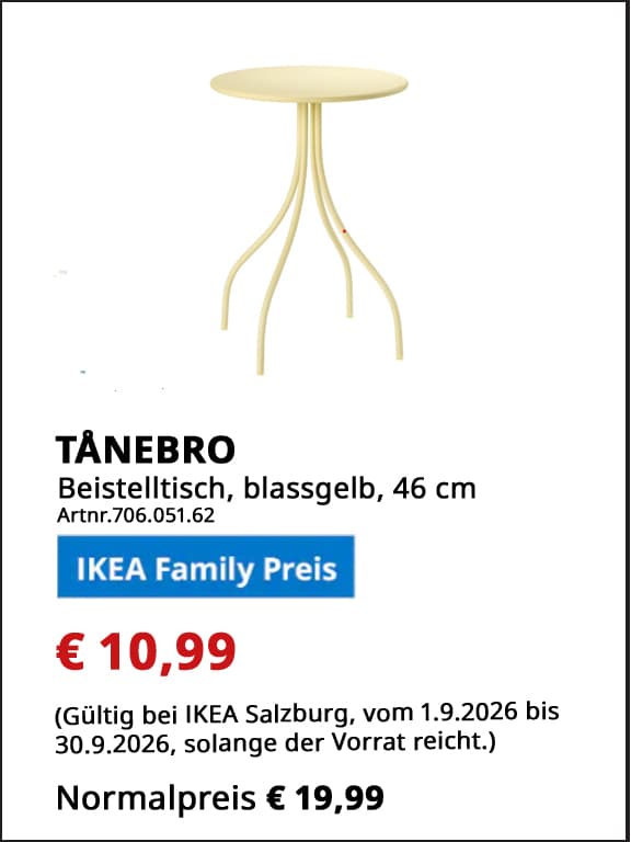 IKEA Familyangebote Salzburg September
