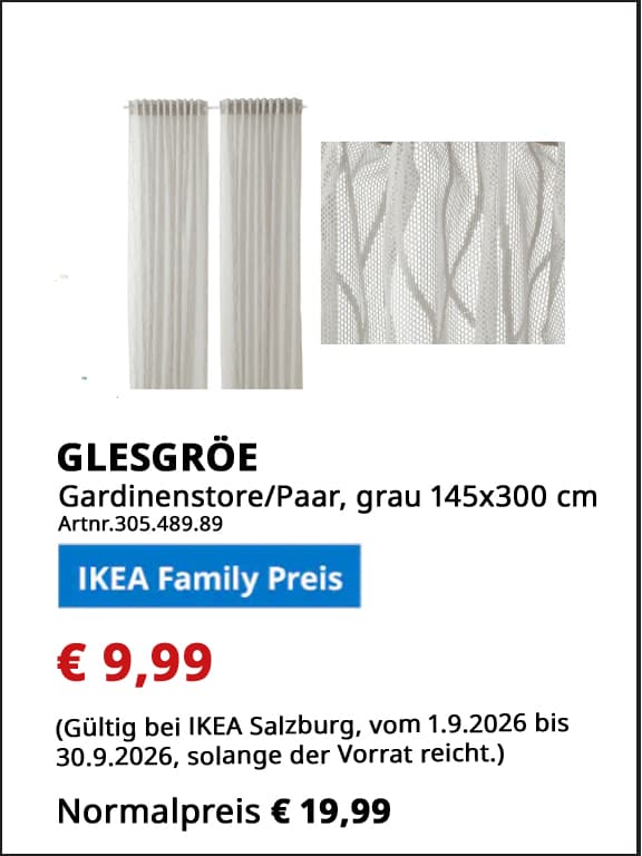 IKEA Familyangebote Salzburg September