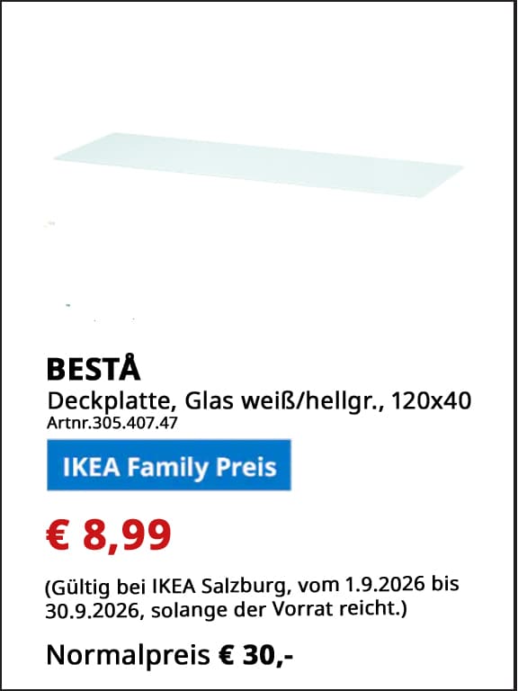 IKEA Familyangebote Salzburg September