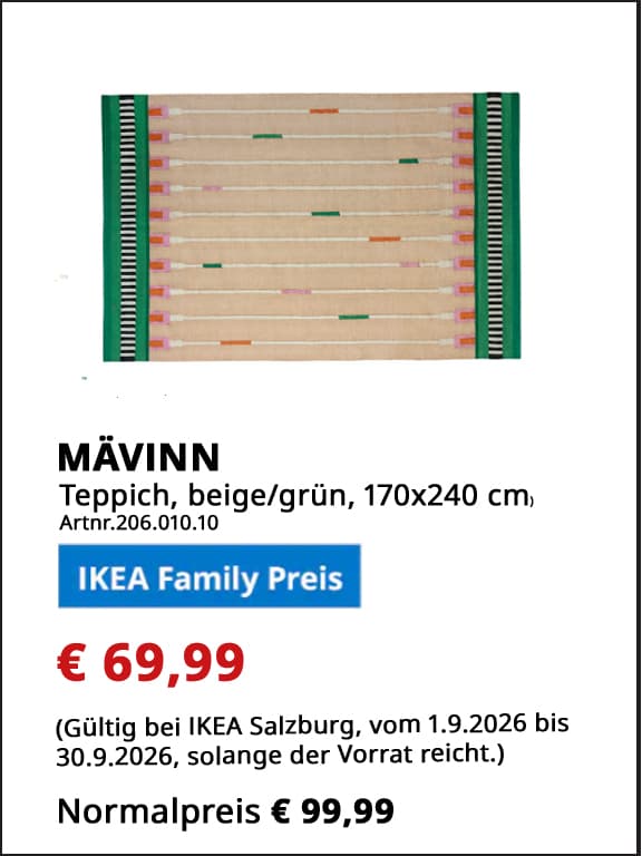 IKEA Familyangebote Salzburg September