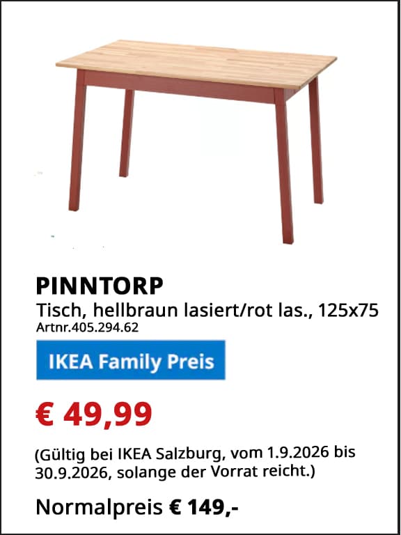 IKEA Familyangebote Salzburg September