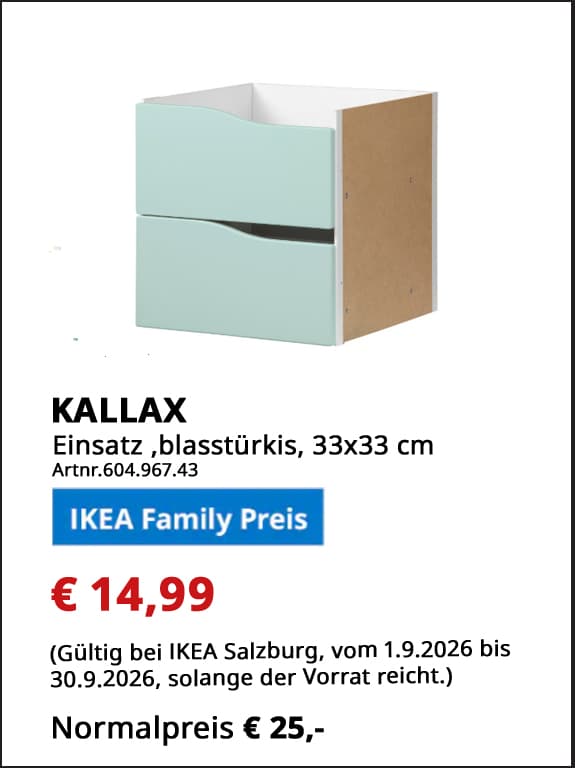 IKEA Familyangebote Salzburg September