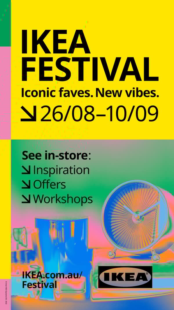 IKEA Festival poster with clock 