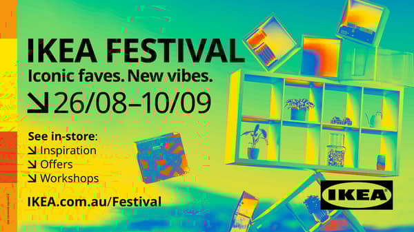 IKEA Festival poster with Kallax 