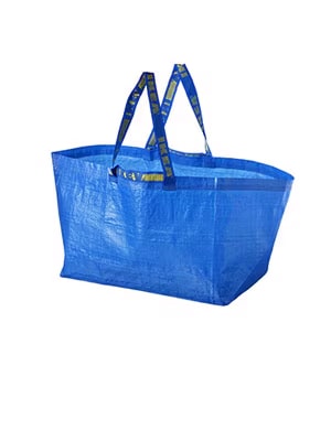 IKEA FRAKTA blue bag