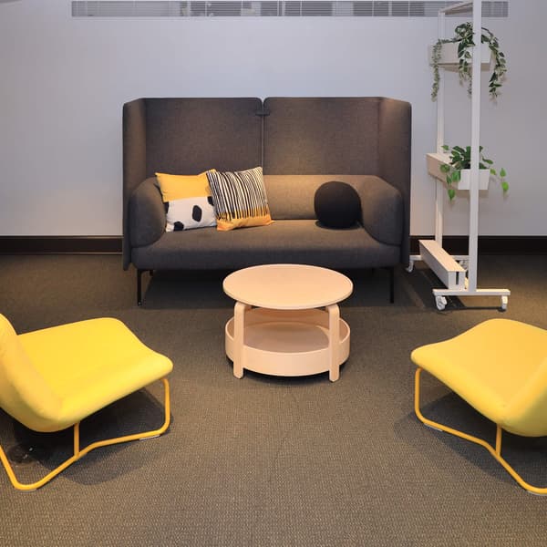 IKEA furniture in a room.
