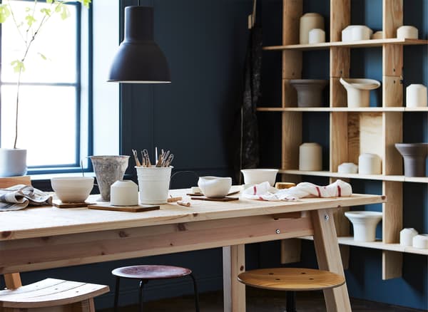 IKEA INDUSTRIELL shelving unit studio setting.