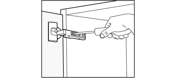 IKEA keukendeur uitlijnen.