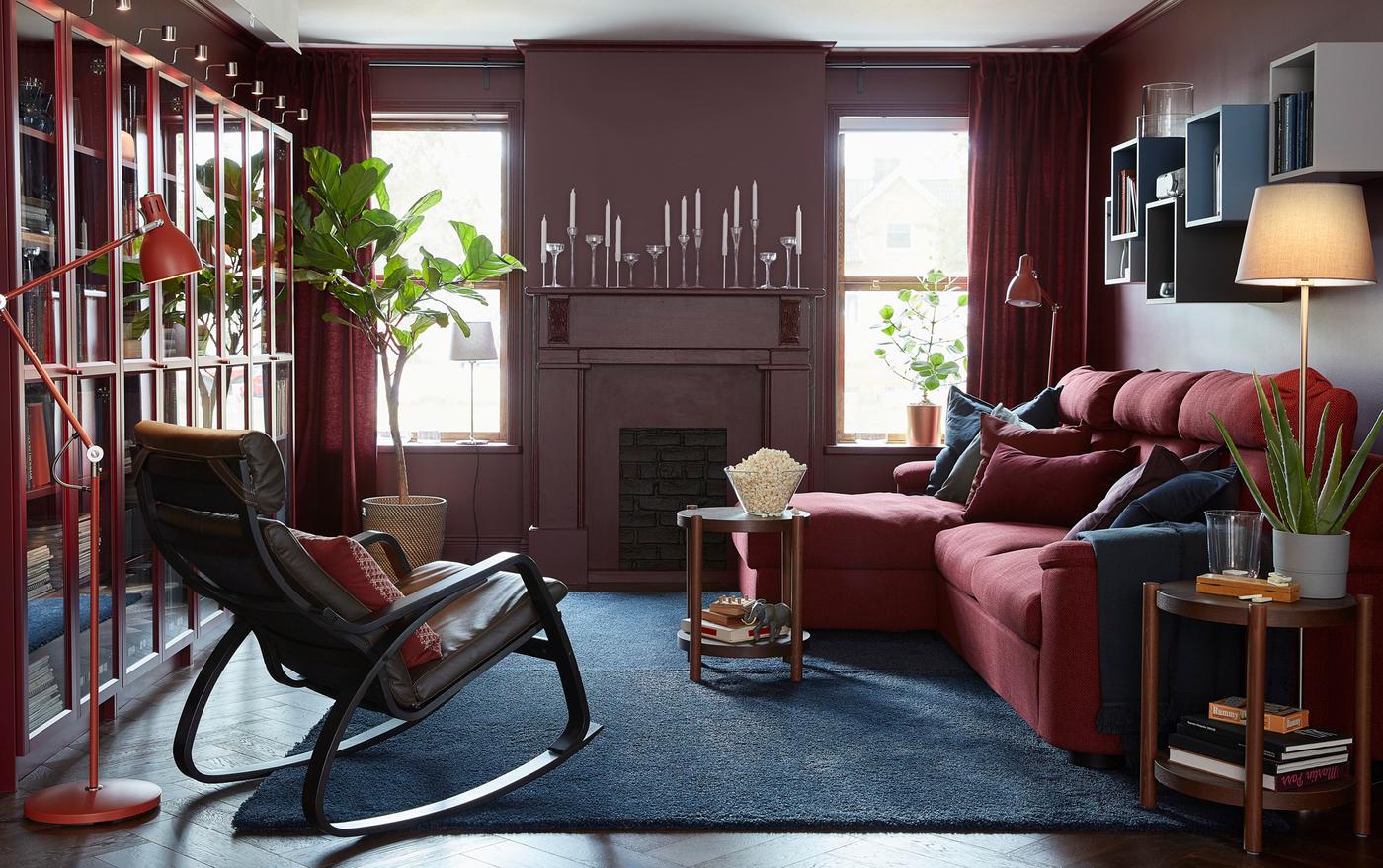 A red living room  IKEA