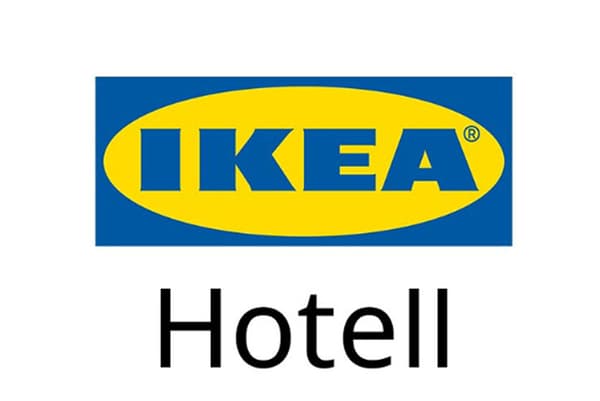 IKEA logo med texten Hotell under.