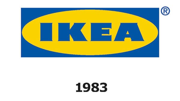 IKEA logo v roce 1983.