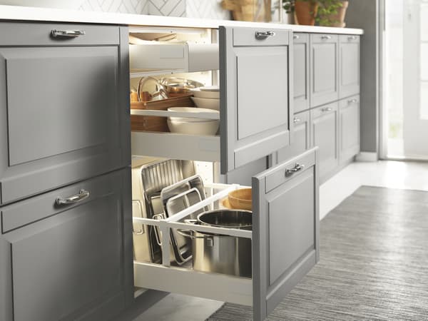 IKEA 이케아 회색 METOD 메토드 하부장 서랍 